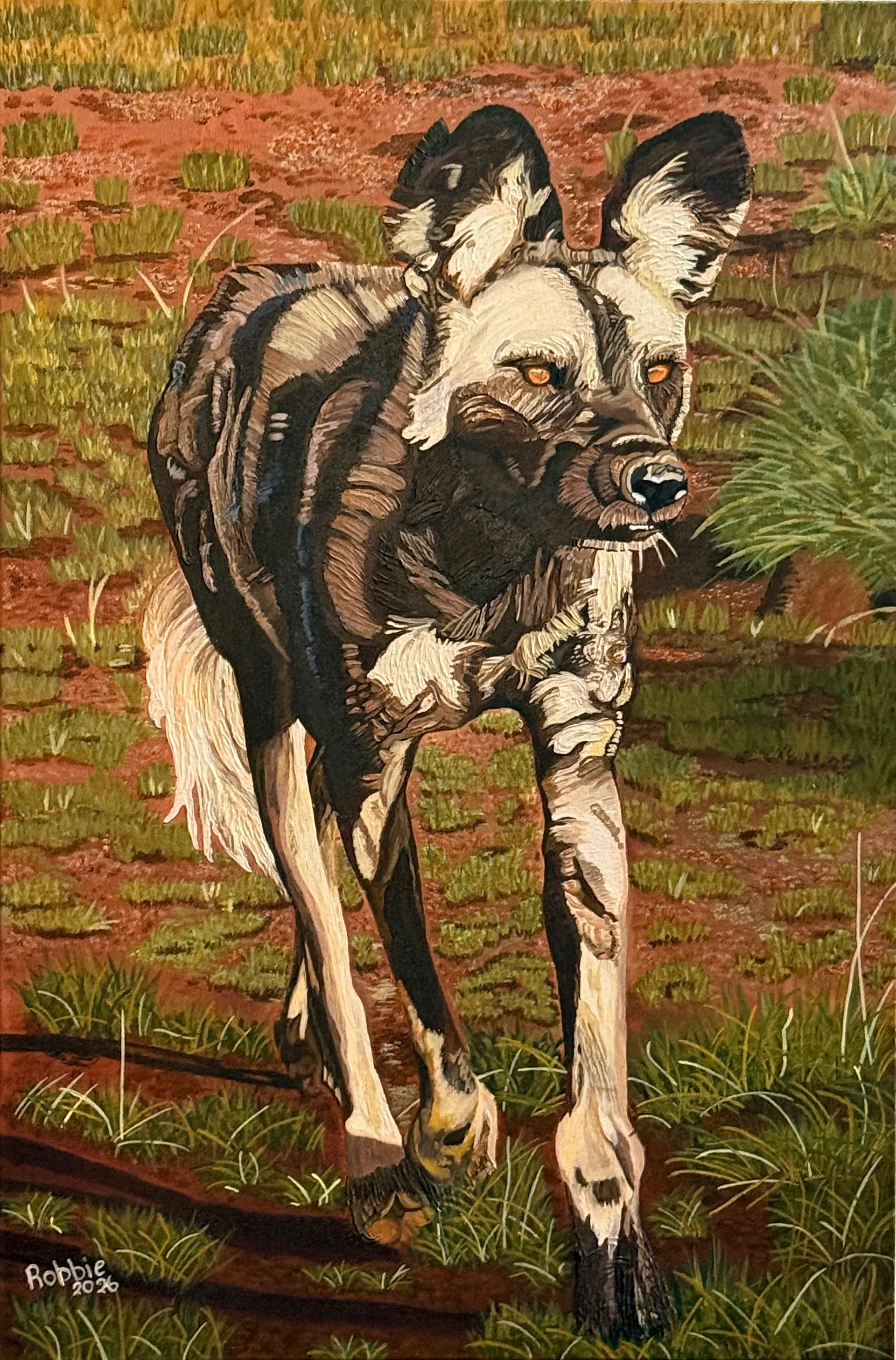 African Painted Wild Dog, by Robbie Cheadle, is artwork of a painted dog