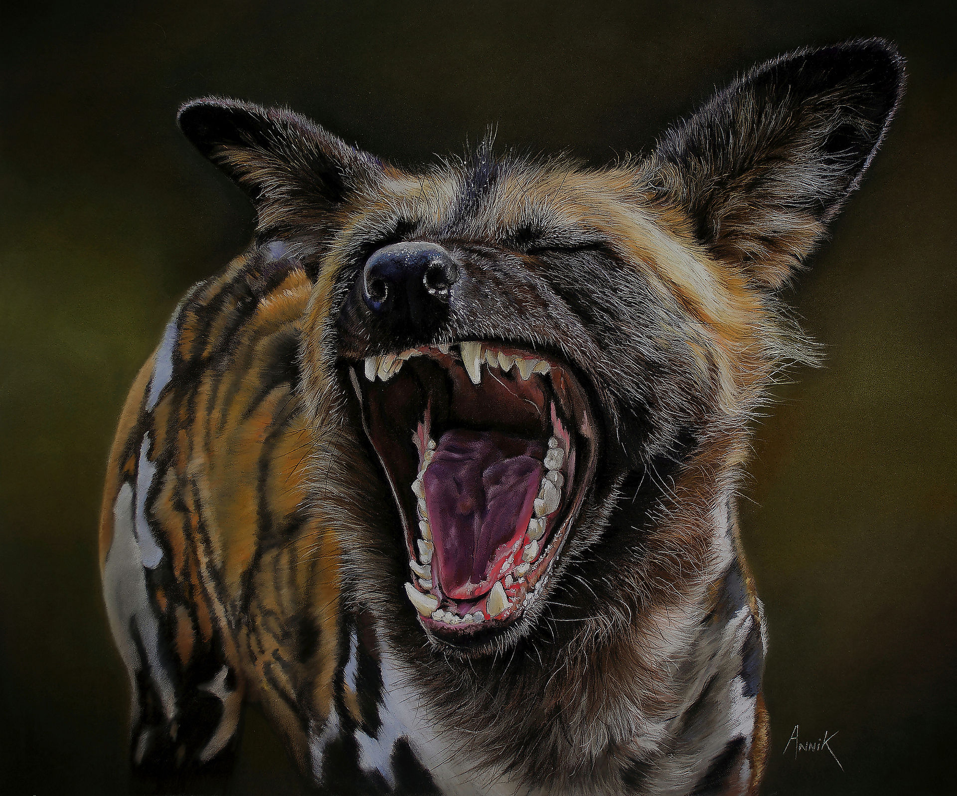 Annik Janssens, wild dog art