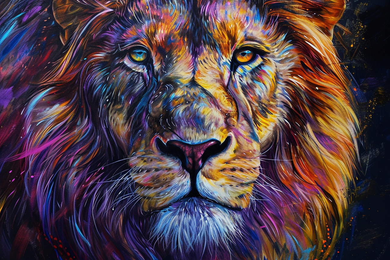 Josh Gorton, Loud Colors, lion digital art