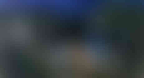 Linn G. Baker, Dog Walk, painting of many dogs walking at night with their human