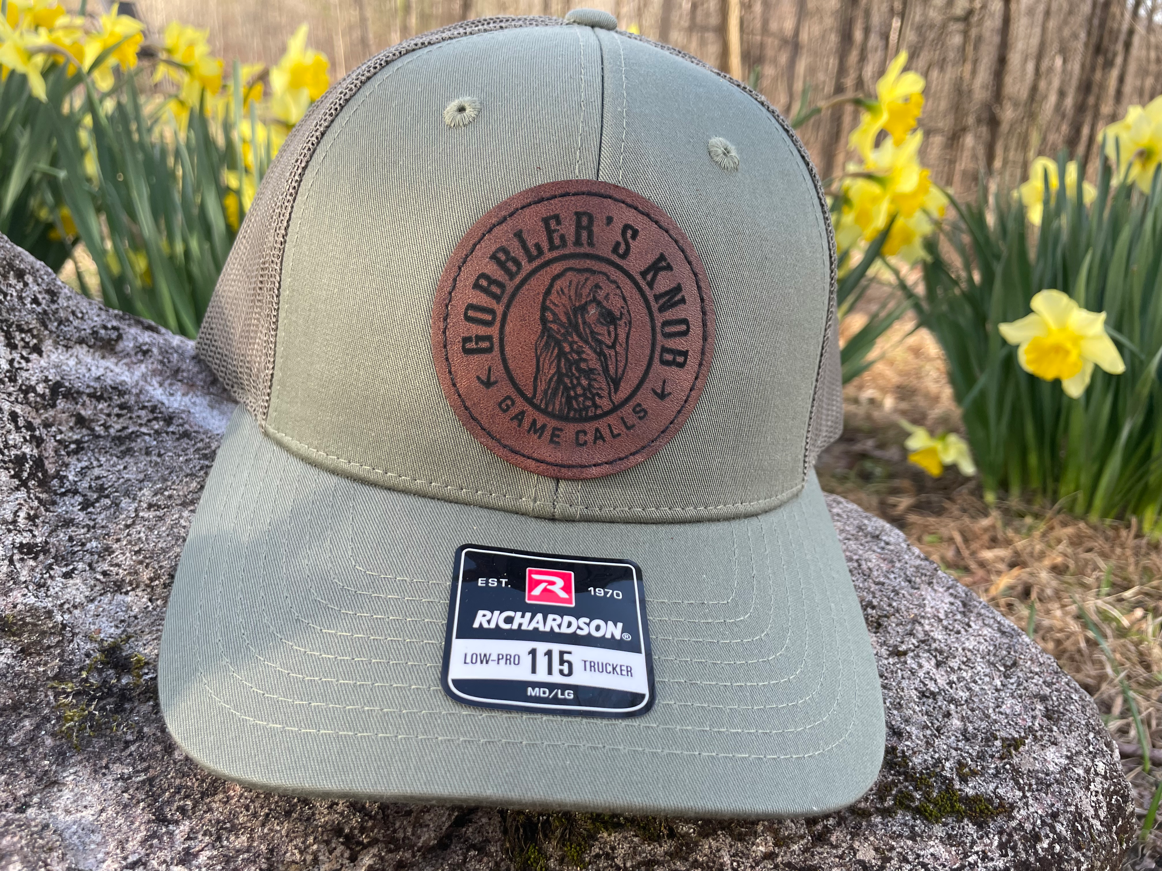 Gobbler’s Knob Game Calls Low Pro Trucker Hat – Loden