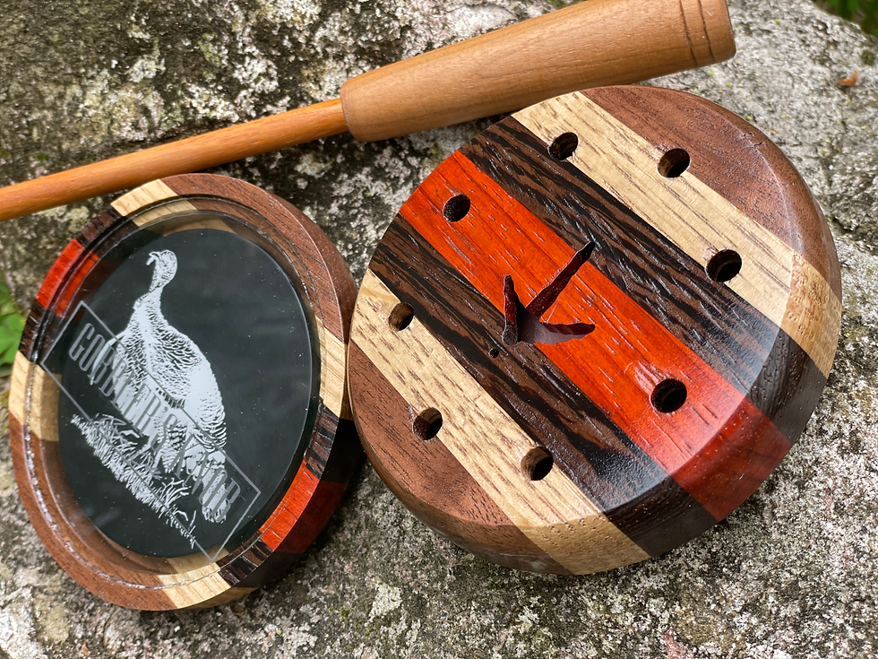 Thumbnail: Walnut, White Oak, Wenge, and Paduk 3.5"pot call