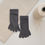 縮圖：純棉短五指襪 Short toe socks (Black/Grey) - M~L