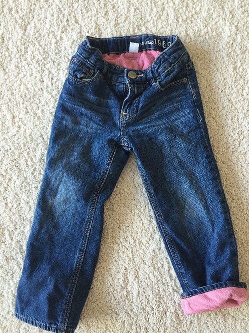 Baby gap fleece lined jeans clearance