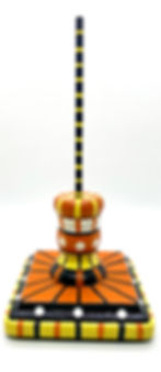 Thumbnail: Painted Wood Stands ~ Halloween Candy Corn Style
