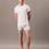 Miniatura: Calvin Klein T-shirt Lounge Scritta Ricamo Bianca