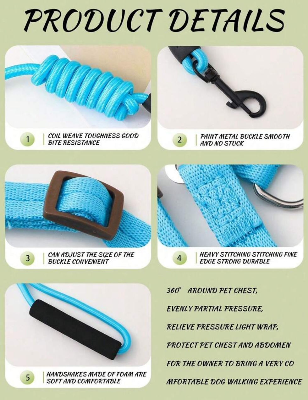Thumbnail: Turquoise harness and lead