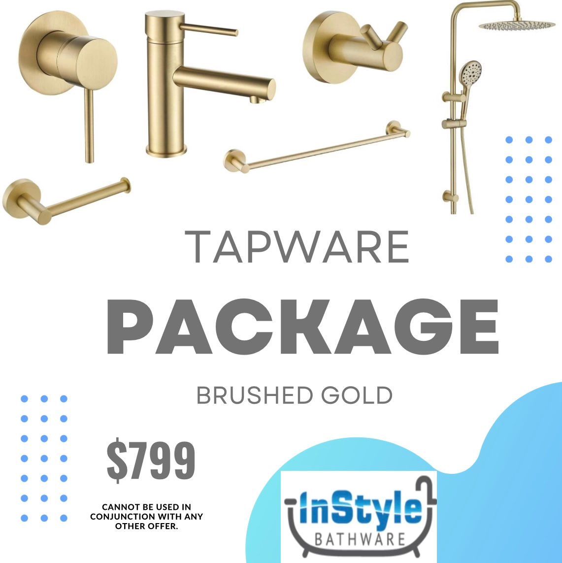 BRUSHED GOLD- Tapware Package