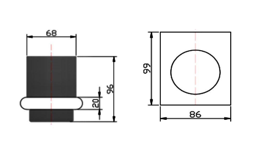 Thumbnail: Kompakt Rund Range- Single Tumbler Holder
