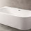 Thumbnail: Fluted Corner Freestanding Bath Tub 1500mm- Round-Gloss WHITE