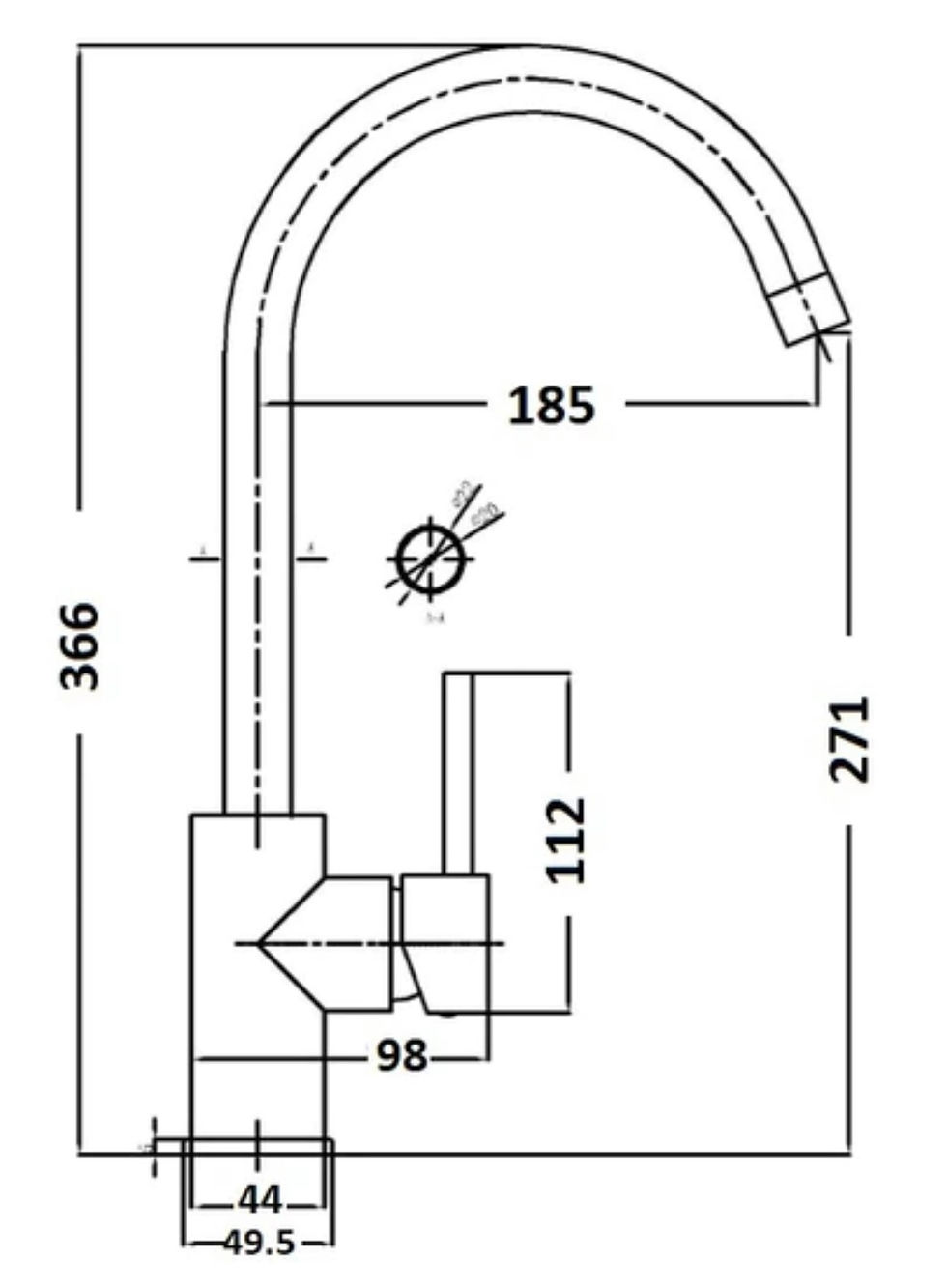 Thumbnail: Rund Range- Gooseneck Kitchen/Laundry Mixer