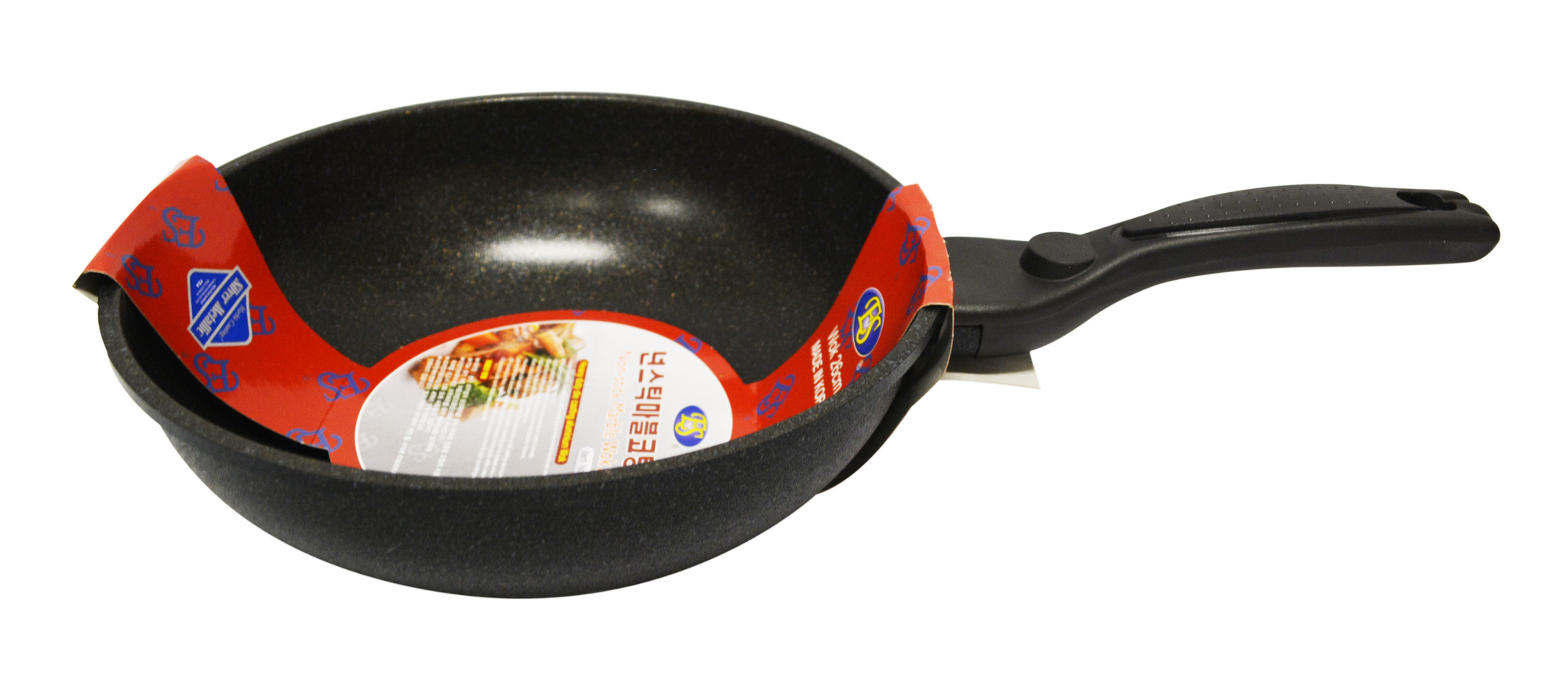 34 CM/13.3"【ES】 NONSTICK MARBLE WOK 韓國不沾炒鍋﹛MADE IN KOREA﹜