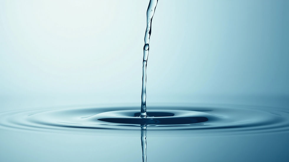 water being poured in to water