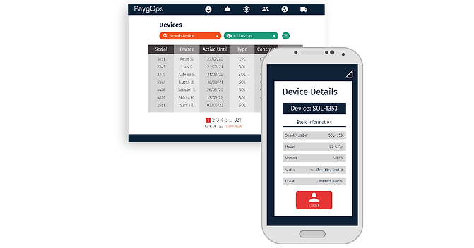 Inventory Management PaygOps Device Details