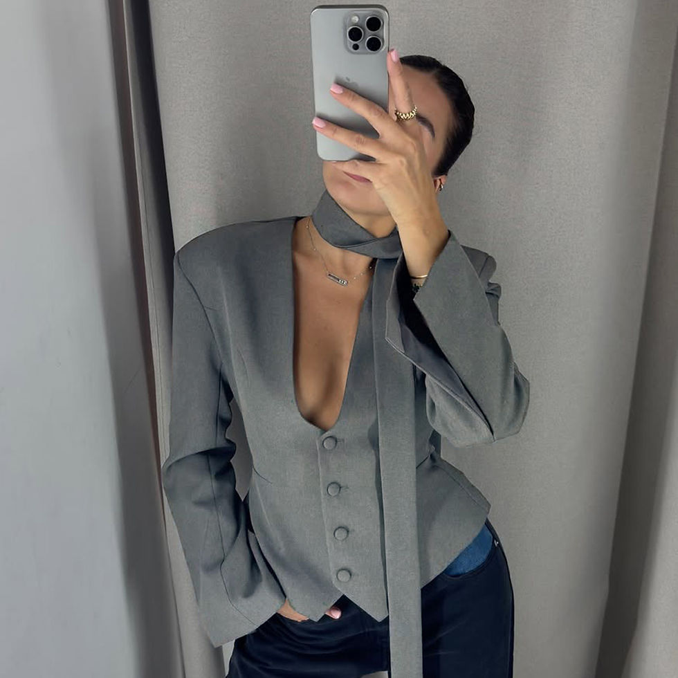Thumbnail: Tuularose Single Breasted Coat Women's V Neck Scarf With Long Sleeve Waist-Cinch
