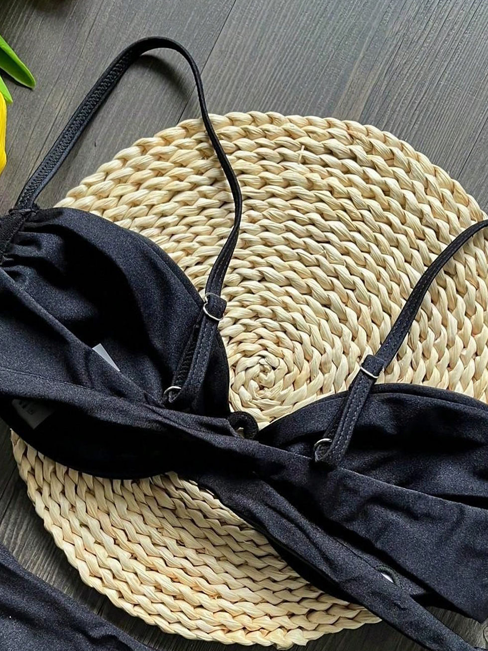 Thumbnail: Sexy 3D Flower Bikini Set 2026 Women Black White V Wire Underwired Micro Mini Sw