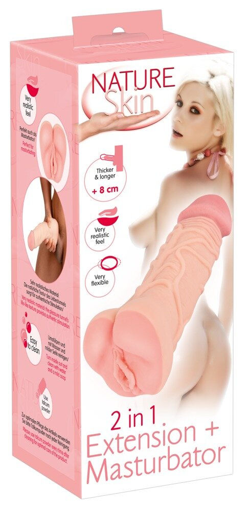 2in1 Extension + Masturbator Nature Skin - ORION Brand