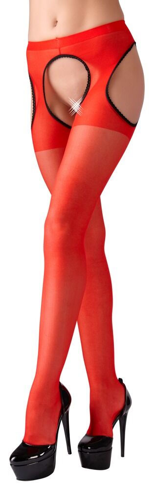 Straps-Strumpfhose rot Cottelli LEGWEAR - ORION Brand