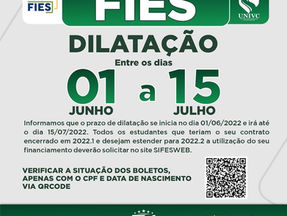 FIES: DILATAÇÃO
