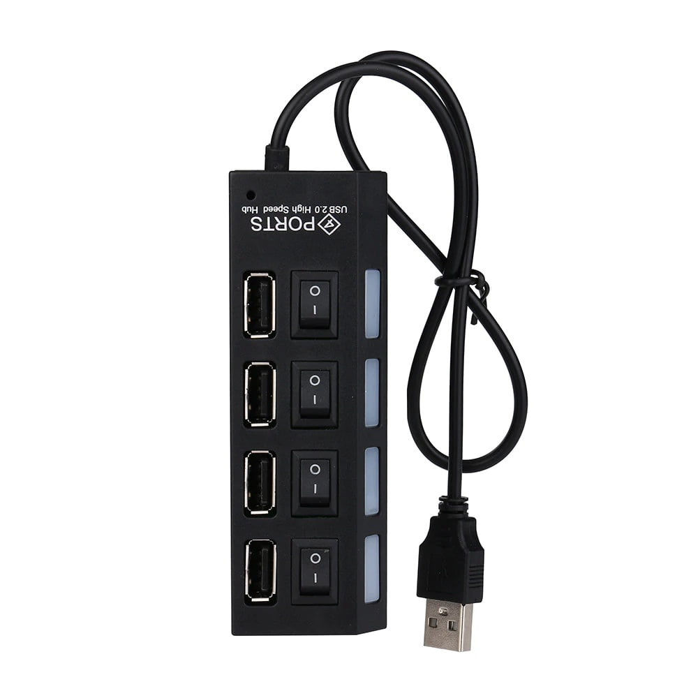 HUB USB 4 PORTAS 2.0 LIGA E DESLIGA
