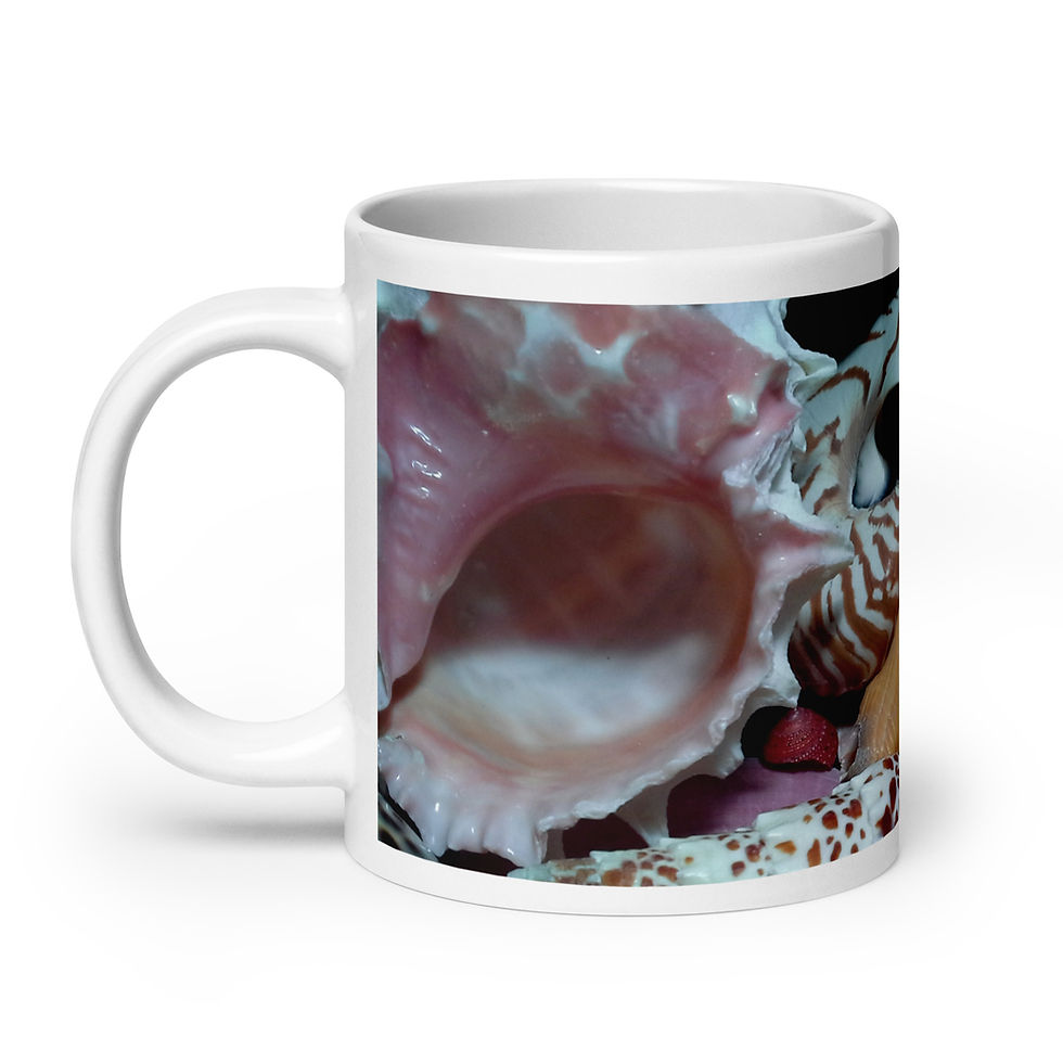 Thumbnail: 20 oz sea shell coffee mug left