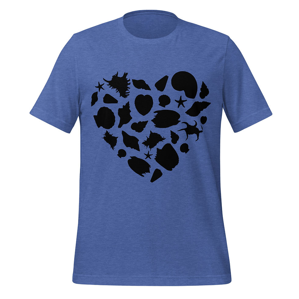 Thumbnail: Heather True Royal blue sea shells t-shirt