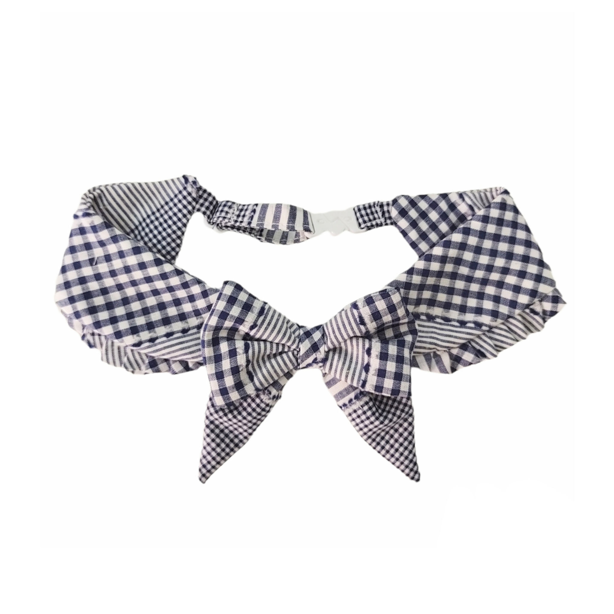 Gingham Ribbon Collar