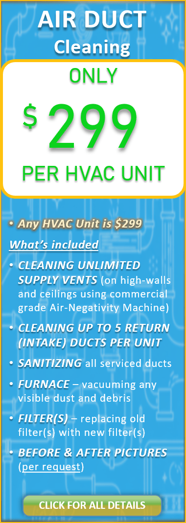 Air Duct Cleaning - $299/Unit