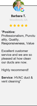 5-star review for Ductor Clean Air duct cleaning in Woodstock, GA - Reviewed May 27, 2023