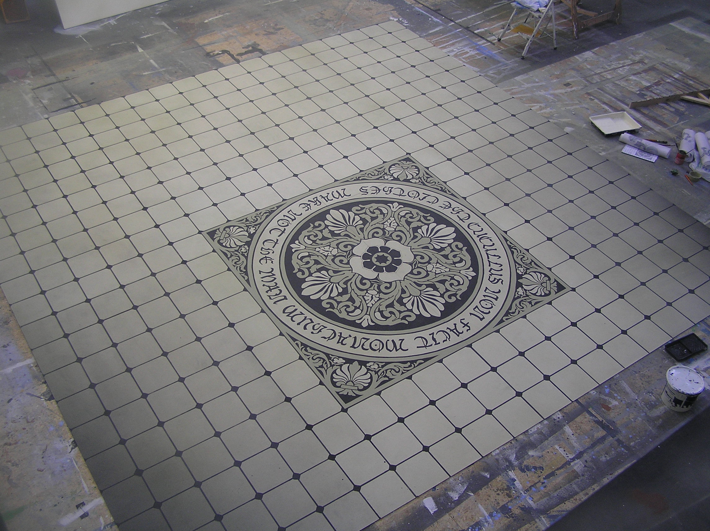 Tiled floor