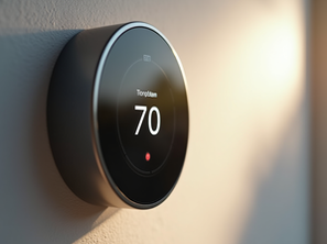 Smart thermostat controlling home temperature