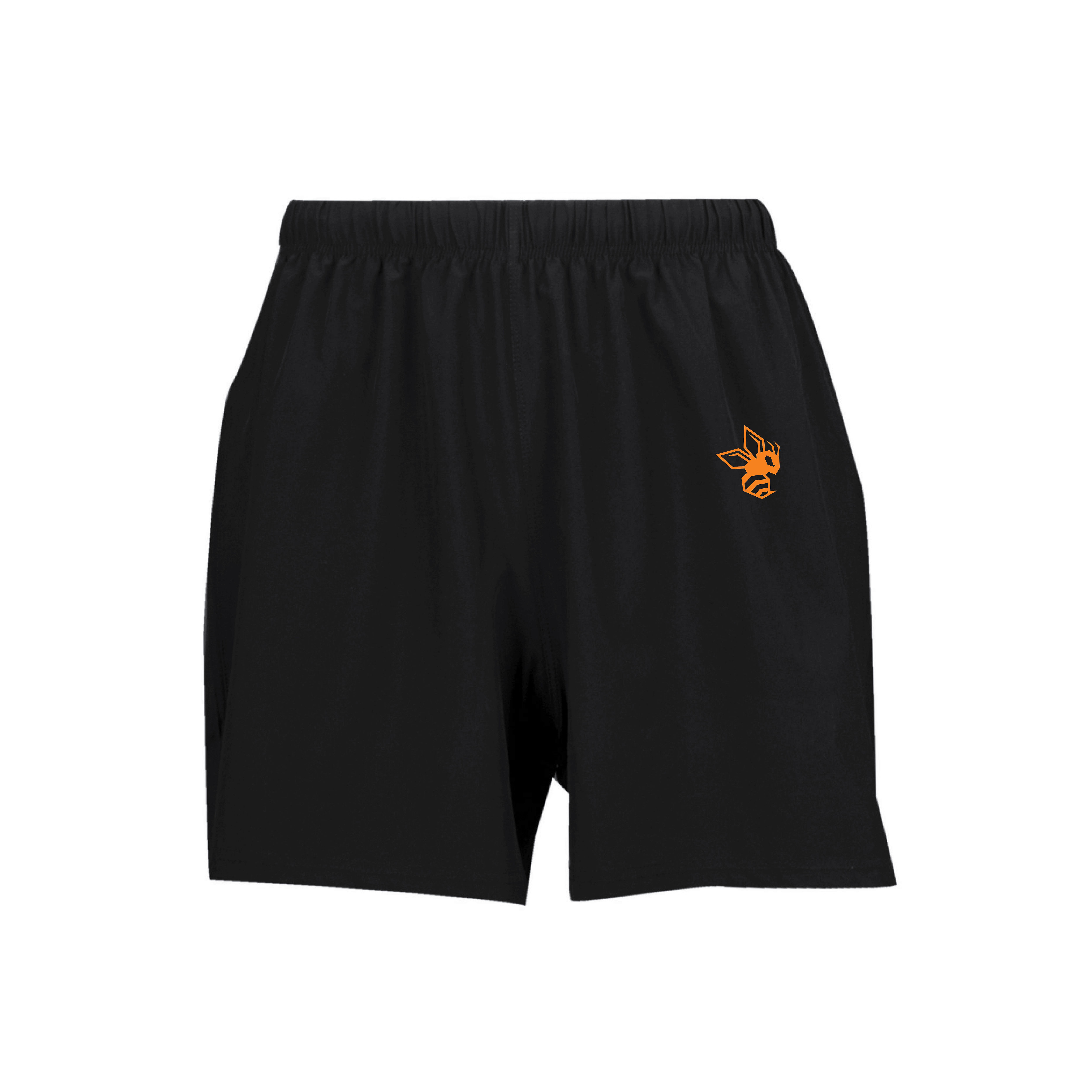 Black Shorts-Orange Bee (Embroidered)