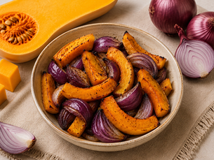 Roasted Butternut Squash & Red Onions