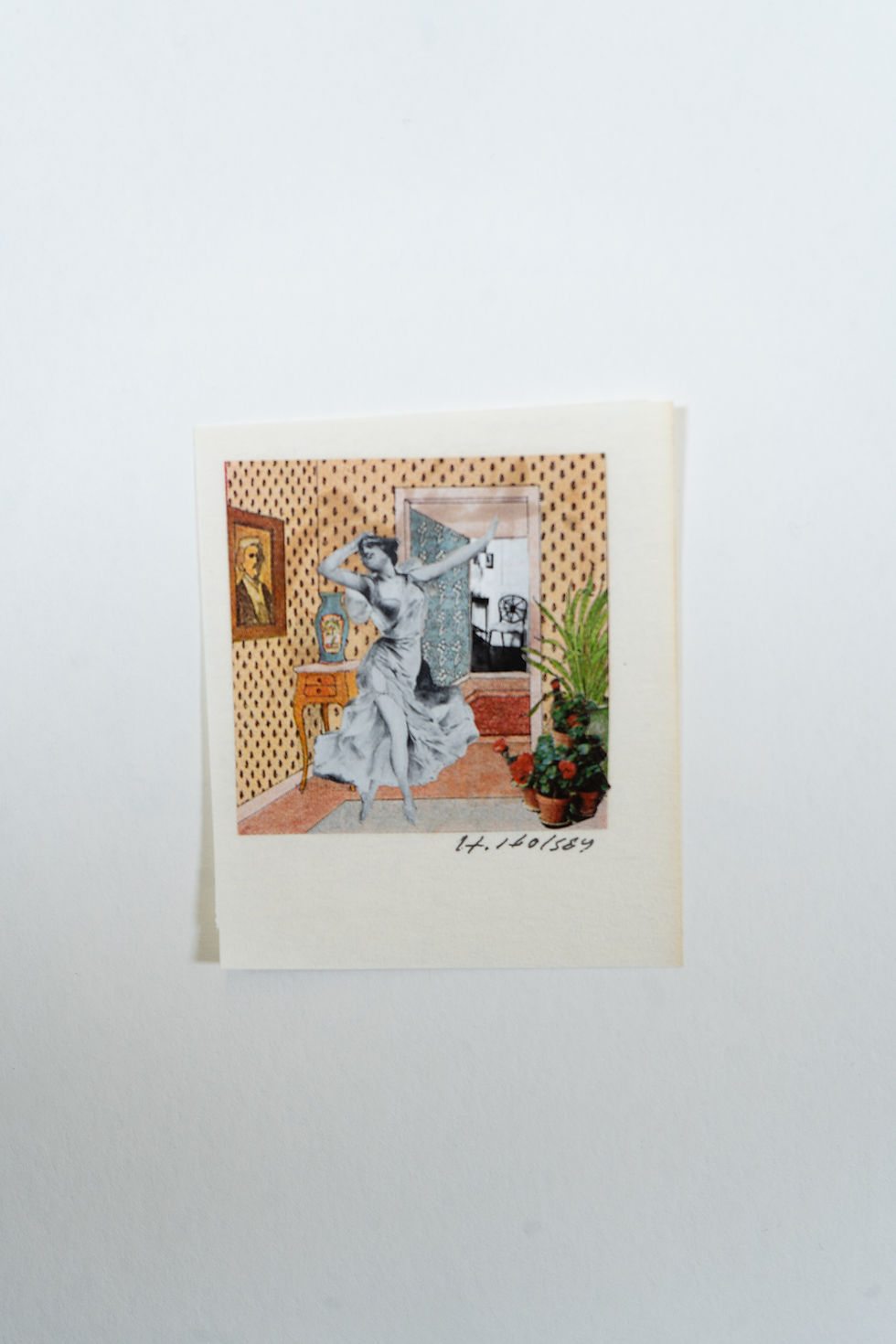 Herbert Holsey, Untitled, ca. 1990, Collage on paper, 2.5 x 2.25 in, courtesy of OSMOS