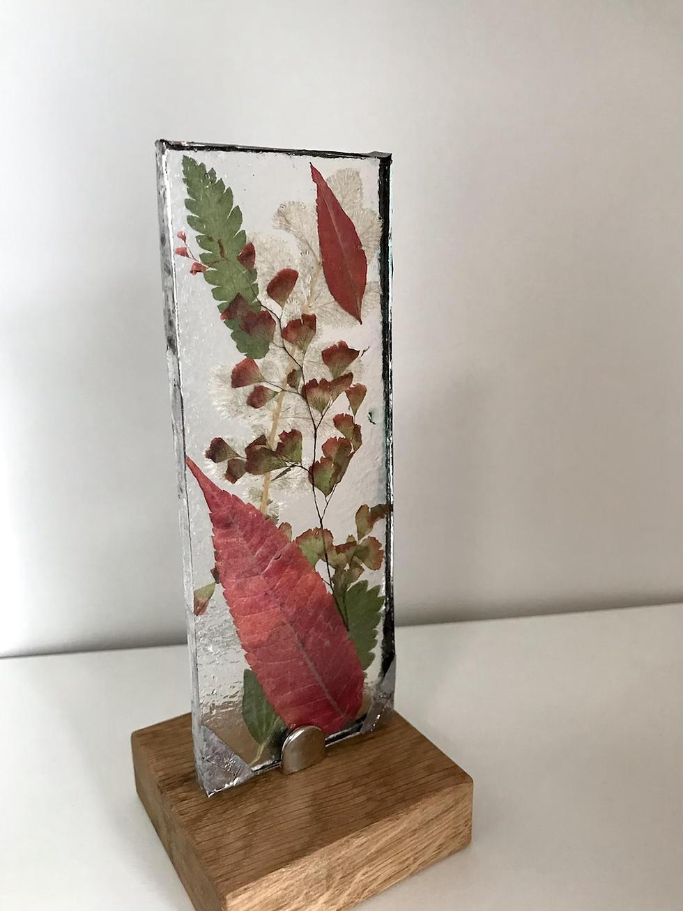 Thumbnail: Freestanding Christmas Glass Copper Foiled Light catcher