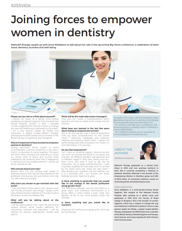 Anna Middleton in Dental Health