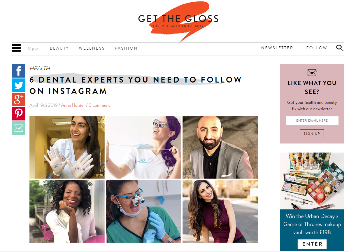 London Hygienist in Get the Gloss
