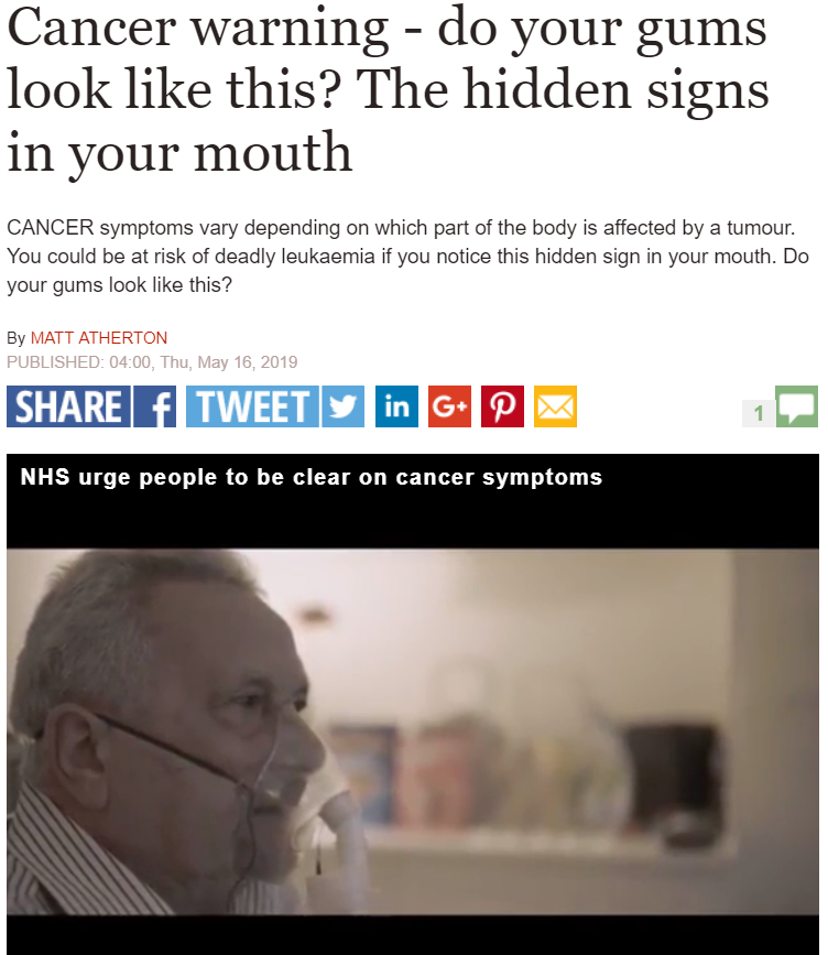 London Hygienist in Daily Express