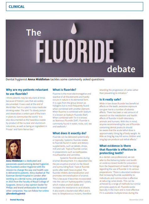 Anna Middleton in Dental Nursing Mag