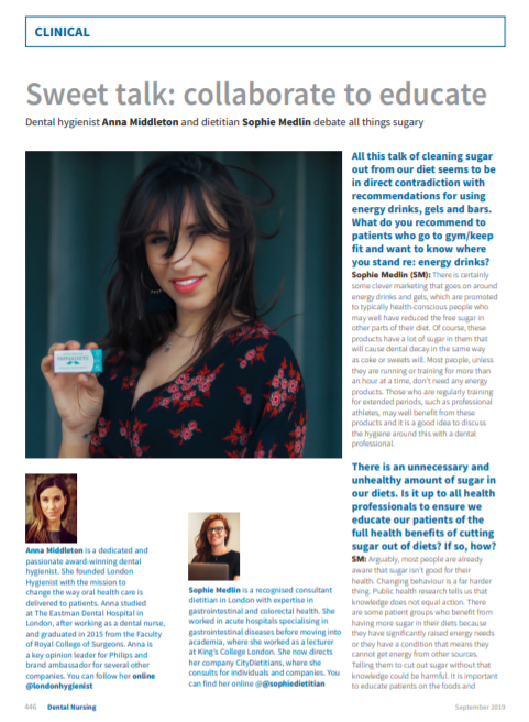 Anna Middleton in Dental Nursing Mag
