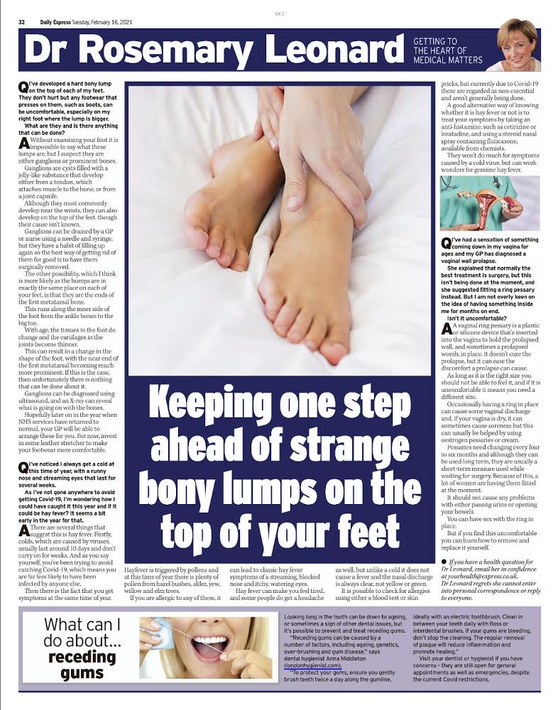 London Hygienist in The Express