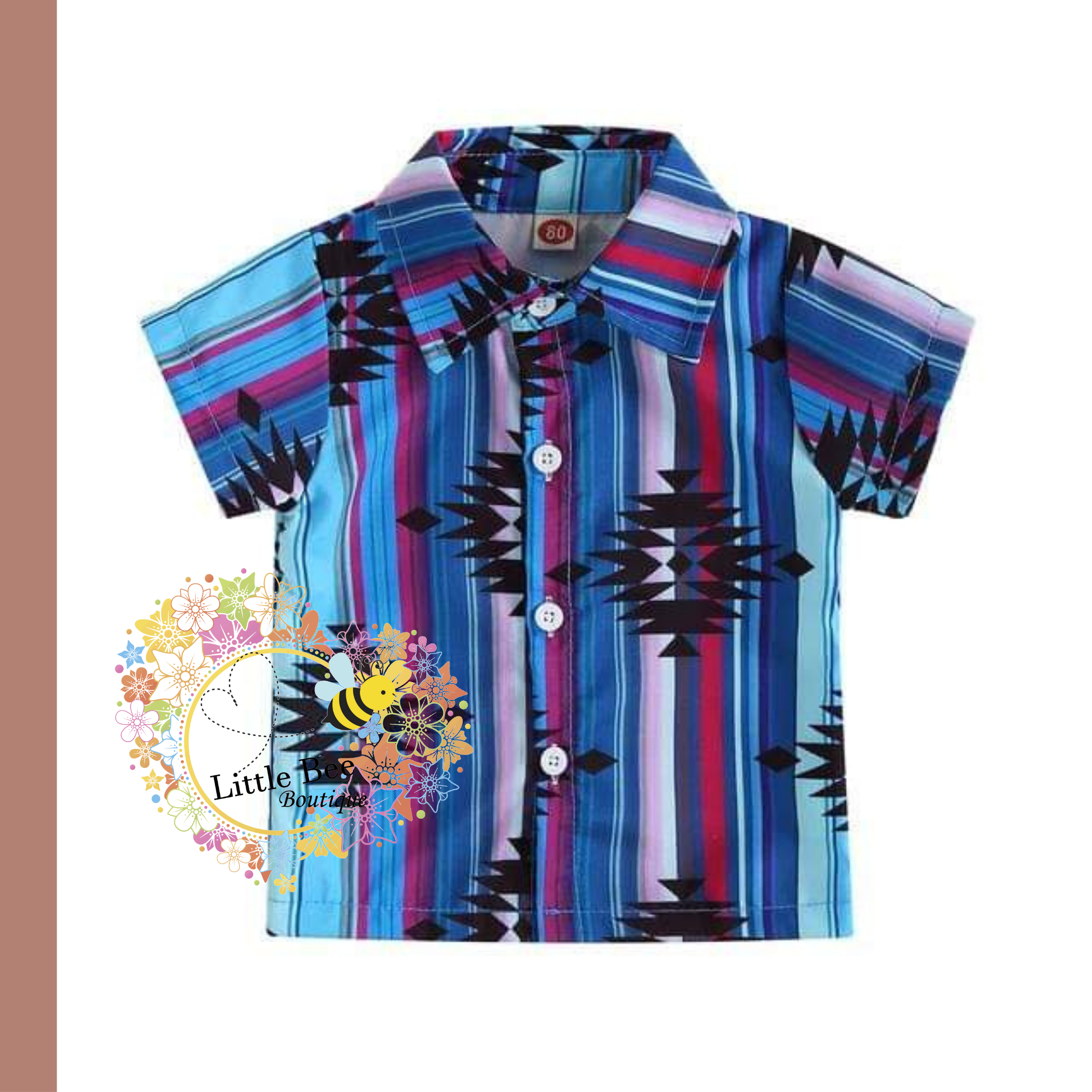 Aztec Stripe button-down shirt