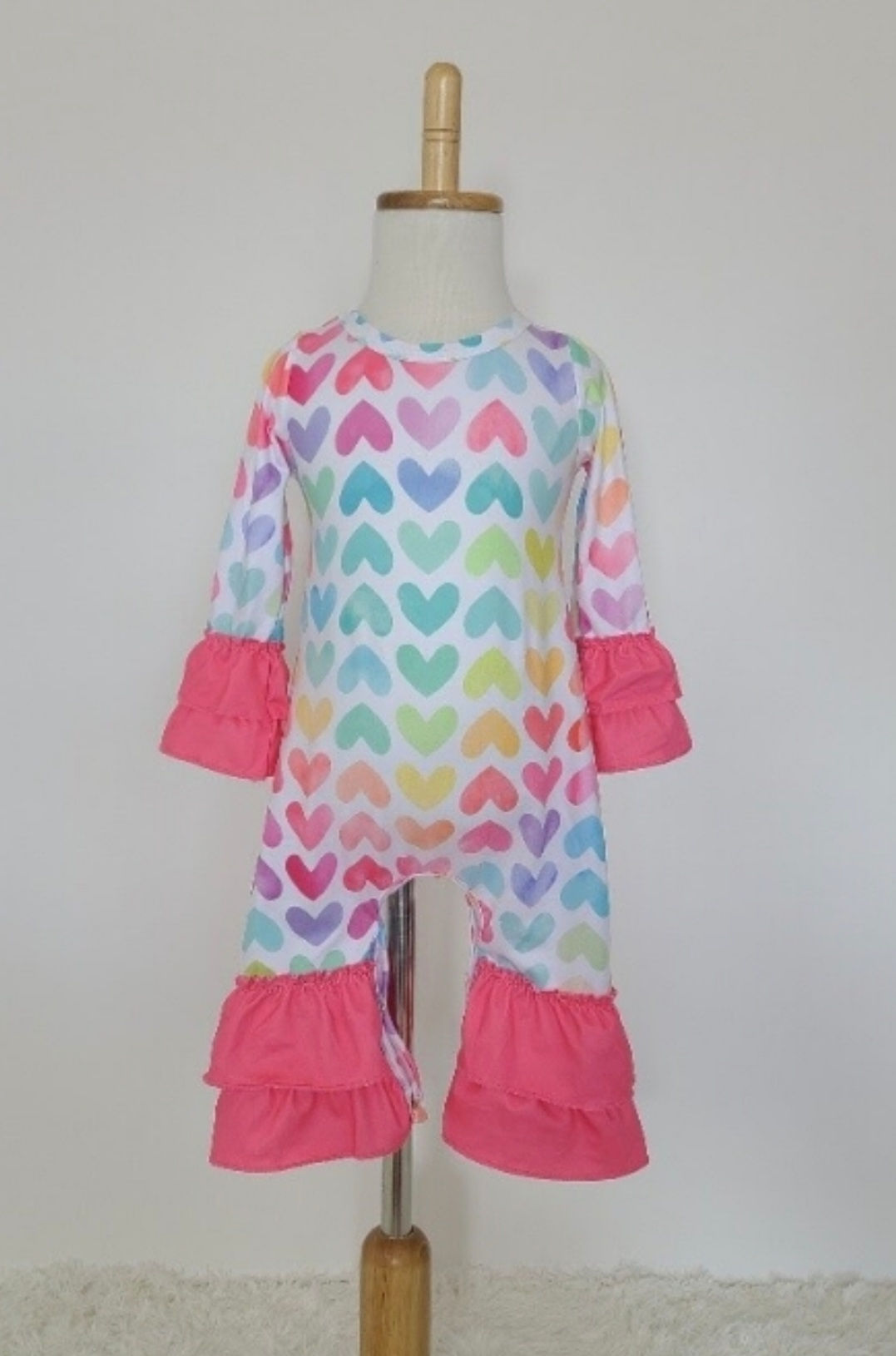 Rainbow Hearts Romper