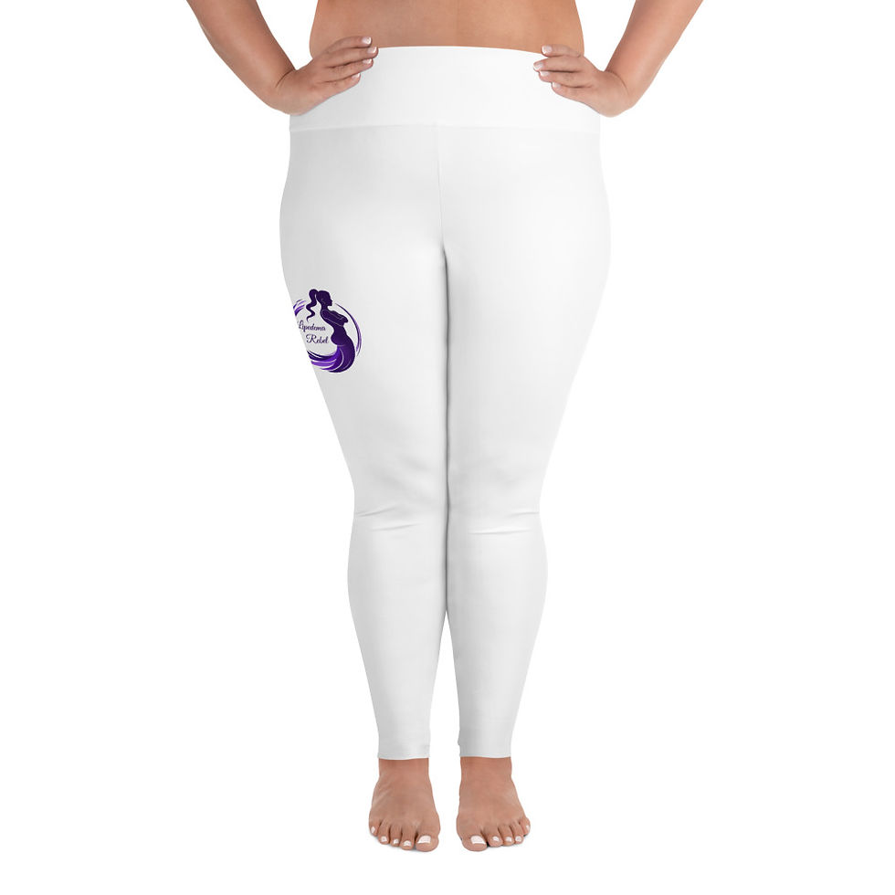 Thumbnail: Plus Size Leggings with "Lipedema Rebel" Print
