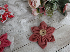 A Simple Sewing Project - Fabric Flowers