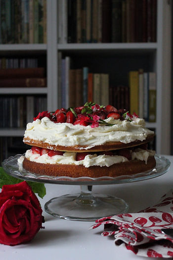 Strawberry shortcake cake