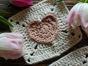 Crochet Love Heart Granny Squares