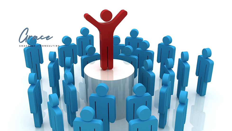 Leader Pictogram surrounded by his group