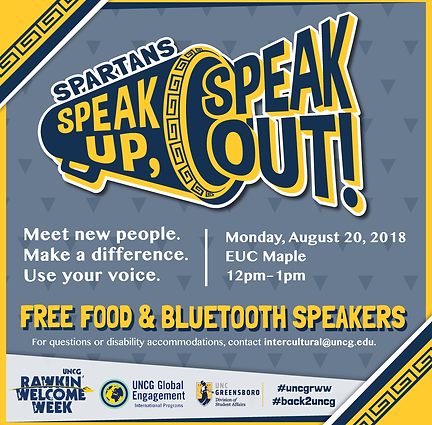 UNCG OIE Spartans Speak UP, Speak Out