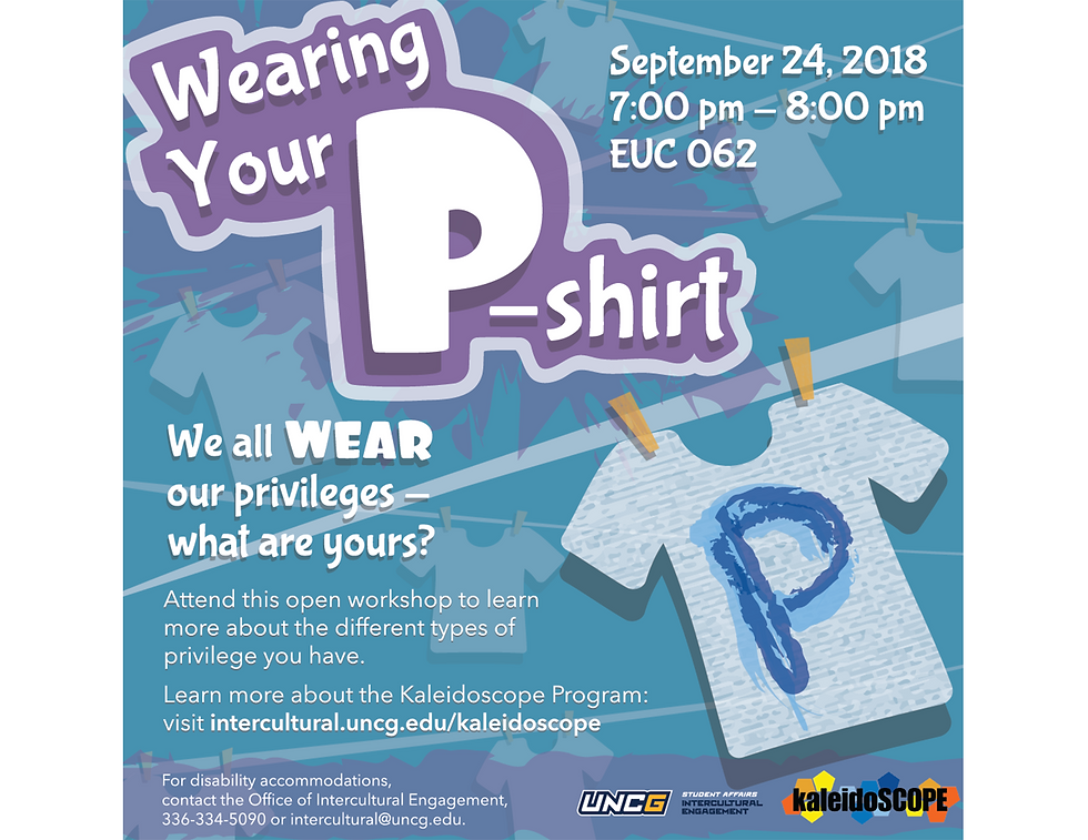 UNCG OIE Wearing your P Shirt